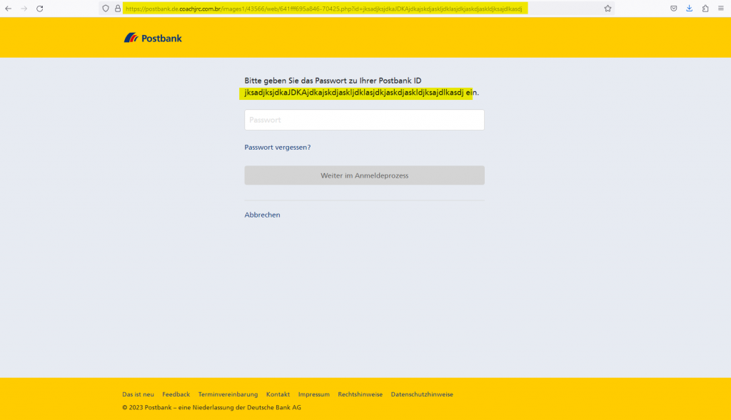 Phishing: Trickreiche, gefälschte Postbank-E-Mails im Umlauf