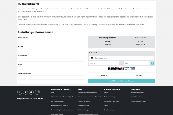 Vorsicht vor Phishing-Mails, die angeblich vom ARD ZDF Deutschlandradio Beitragsservice stammen