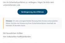 Volksbank-Phishing-Mail vom 13.04.2026