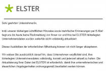 Phishing Mail ELSTER Verifizierung lhrer Daten