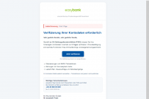 easybank Phishing, easybank Phishing-Mail, Kontoverifizierung,