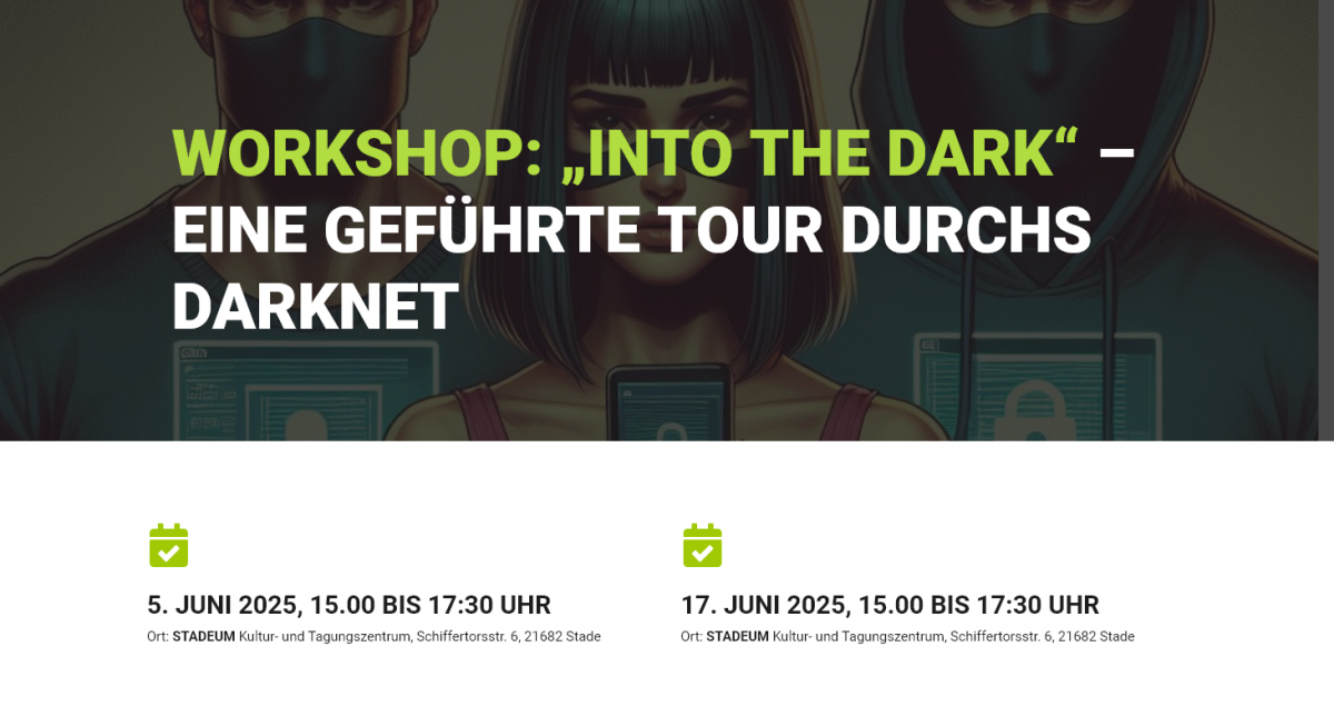 Imagedarstellung - Workshop "Into the dark"
