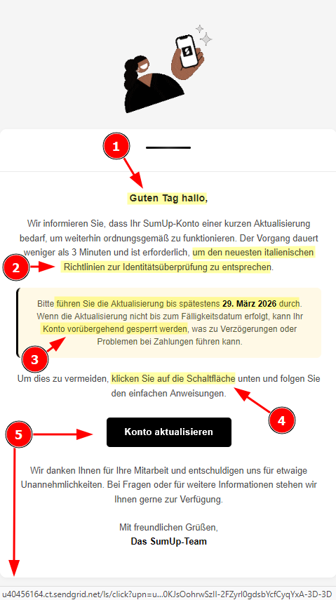 Vorsicht, Phishing: Betrügerische SumUp-Mails im Umlauf