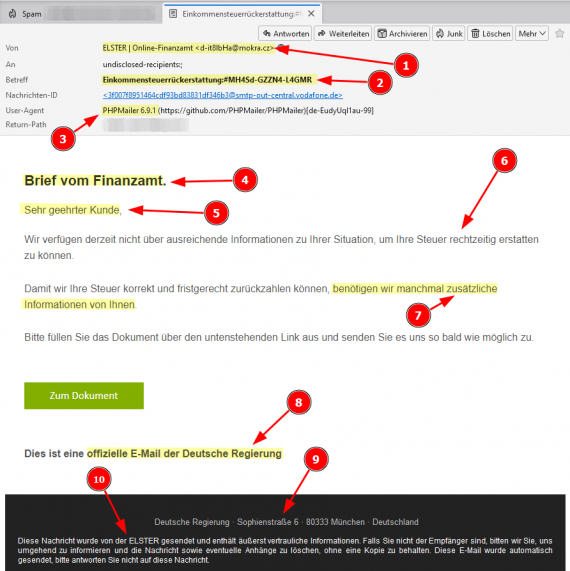 Foto/Image: Vorsicht, Phishing! Gefälschte ELSTER-Mail zur Steuererstattung im Umlauf, 28.05.2025